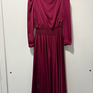 Sachin + Babi Long Sleeve Burgundy Dress